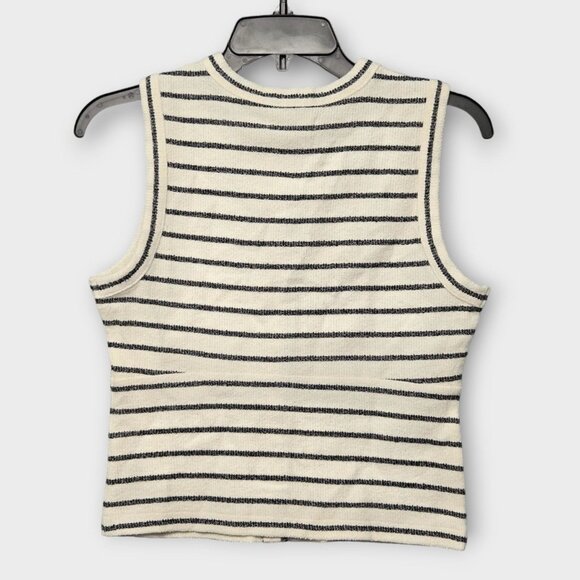 MADEWELL Split-Crewneck Cardigan Tank Top in Lighthouse NWT - Picture 6 of 8